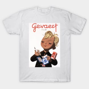 GEVAERT PHOTOGRAPHY CAMERA FILM Retro Belgium Advertisement T-Shirt